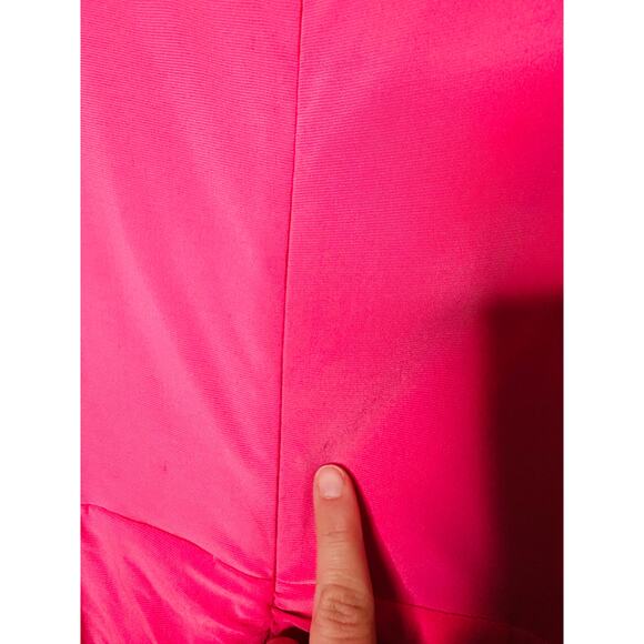 Aliétte Barbie Pink Ruched Draped Neckline Cowl Neck Gown Dress Size 10 - Picture 12 of 16